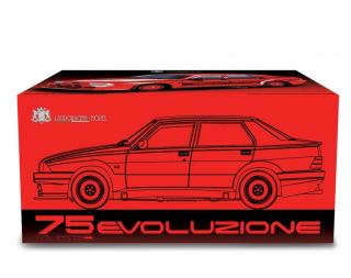Alfa 75 1.8i Turbo Evoluzione 1987  rot Laudoracing 1:12 Resinemodell (Türen, Motorhaube... nicht zu öffnen!)